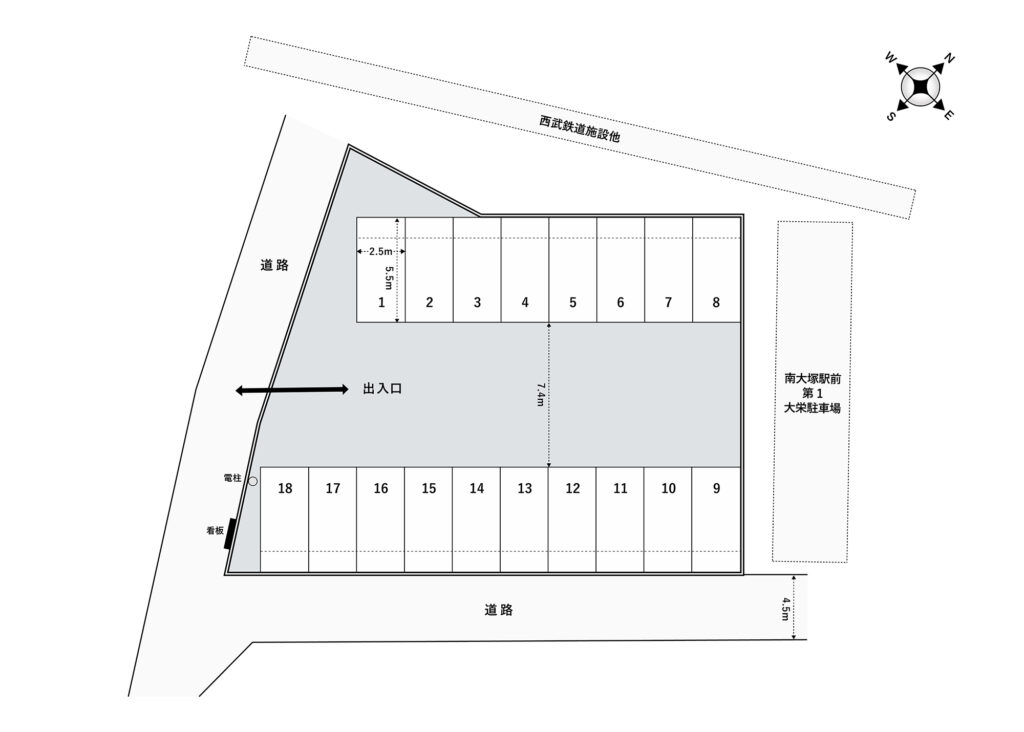 場内図 | 南大塚駅前第２大栄駐車場