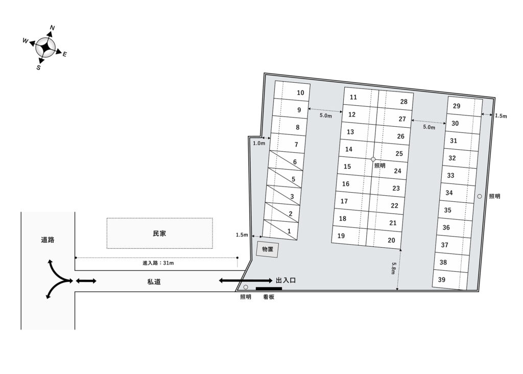 場内図 | 本町東６丁目大栄駐車場