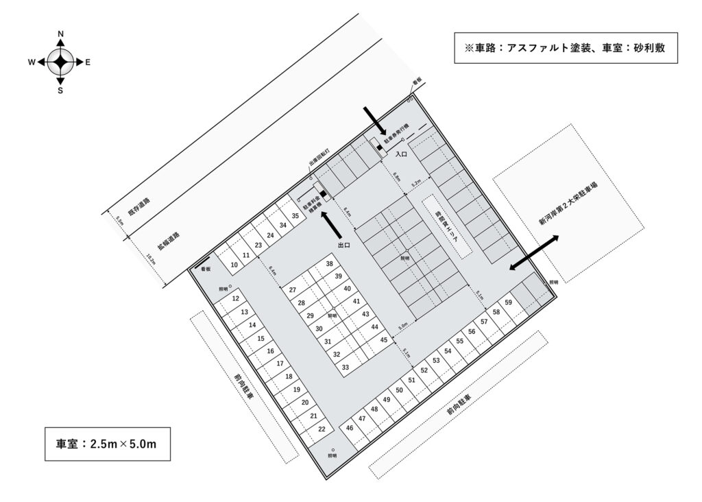 場内図 | 新河岸大栄駐車場