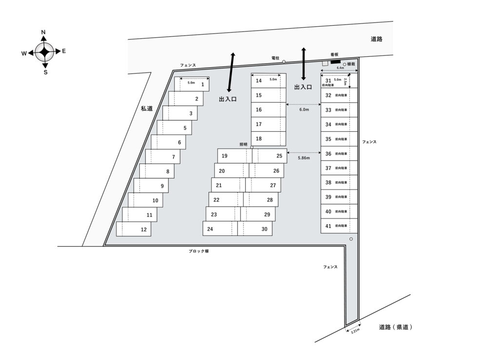 場内図 | 川口安行小清水大栄駐車場