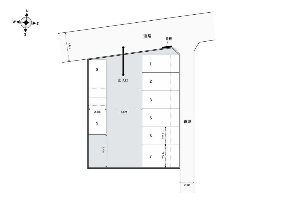 場内図 | 航空公園第２大栄駐車場