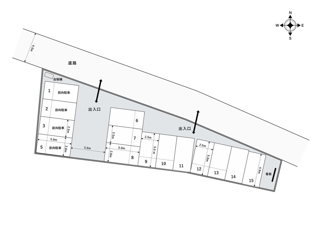 場内図 | 新河岸第３大栄駐車場