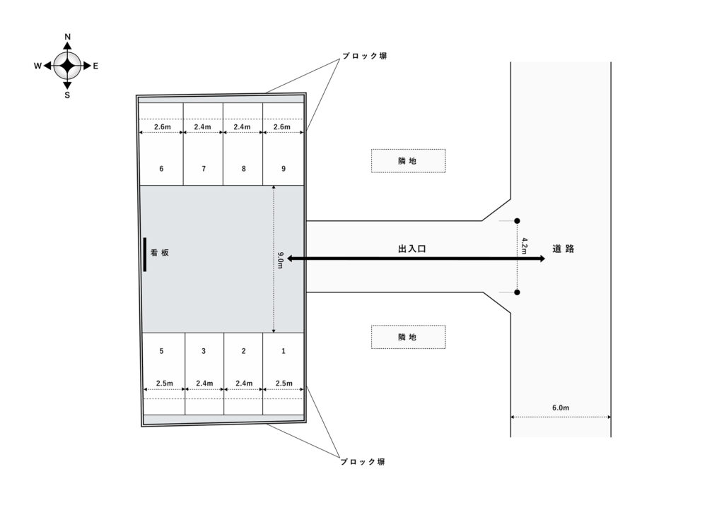 場内図 | 川口東領家第２大栄駐車場