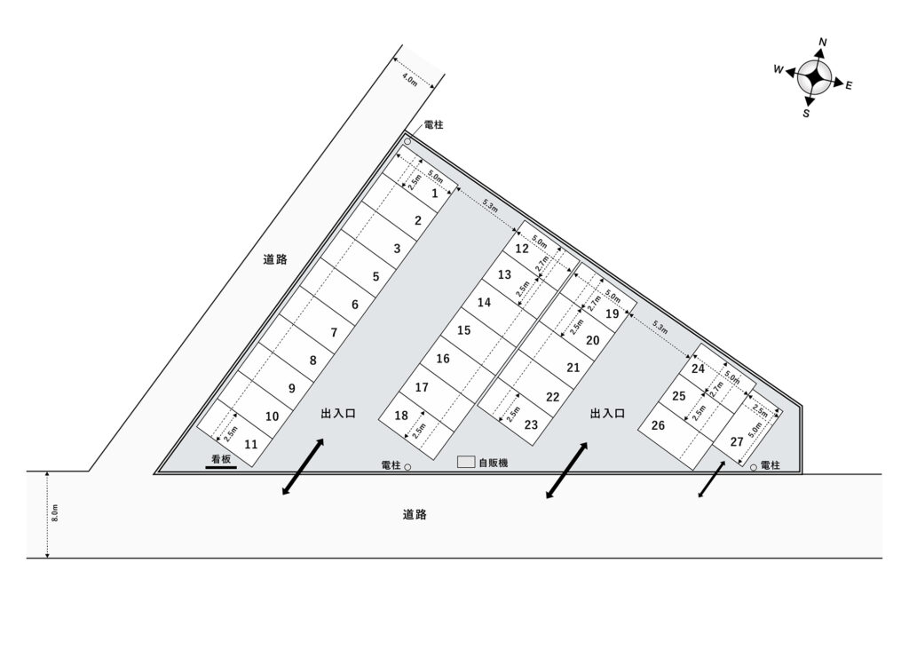 場内図 | 川越新宿町６丁目第３大栄駐車場