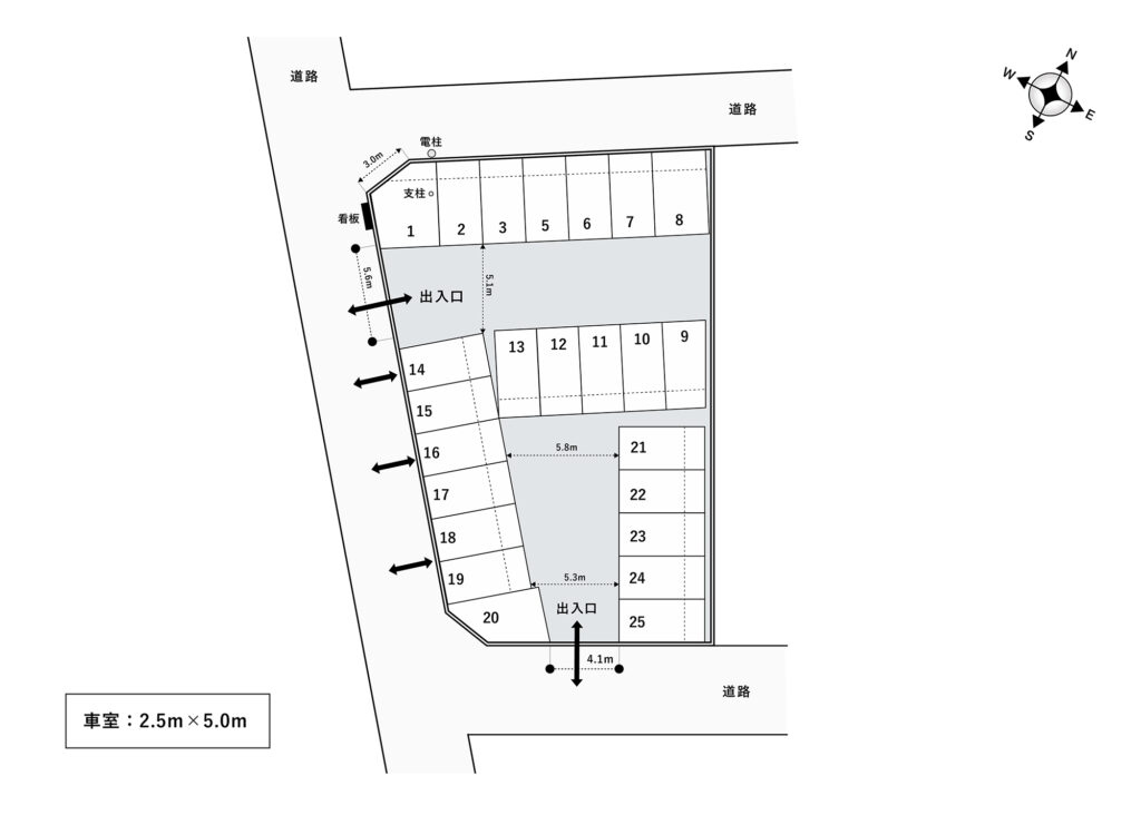 場内図 | 所沢北有楽町第２大栄駐車場