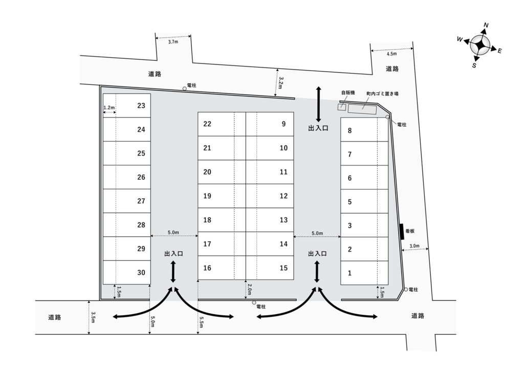 場内図 | 御幸町第５大栄駐車場
