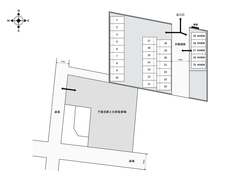 場内図 | 下落合第３大栄駐車場