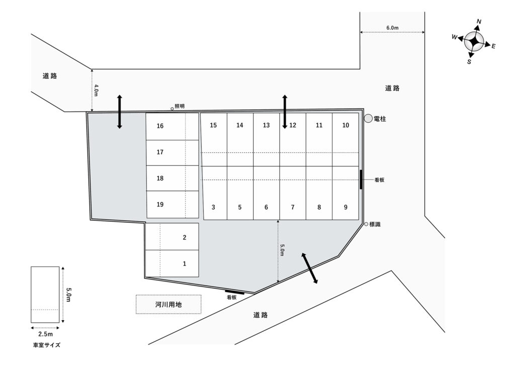 場内図 | 塚越５丁目第２大栄駐車場