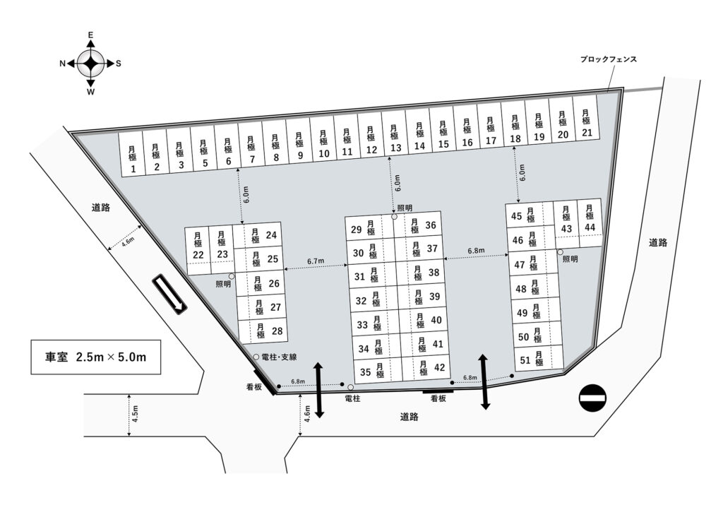 場内図 | 所沢有楽町第４大栄駐車場