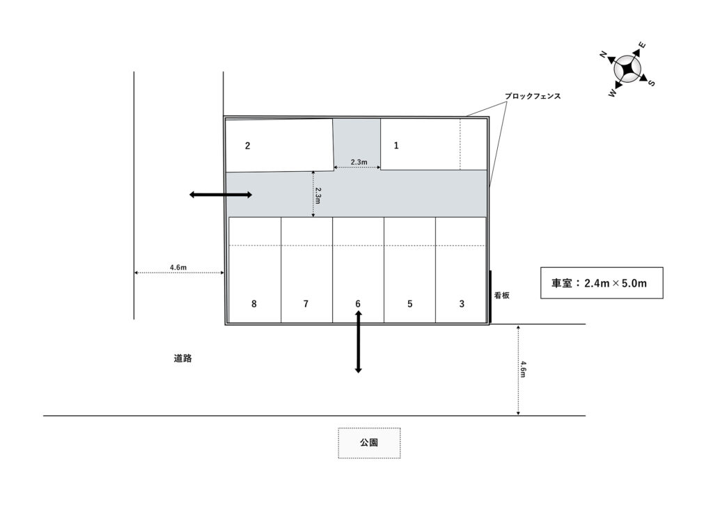 場内図 | 大宮植竹町大栄駐車場