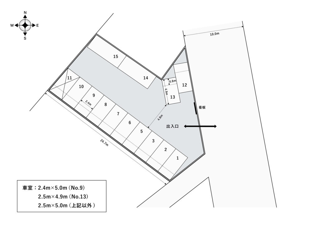 場内図 | 北大宮第２大栄駐車場